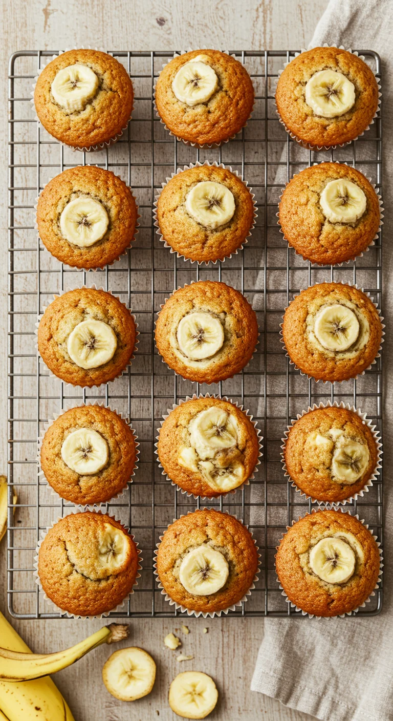 Fresh Banana Cream Cheese Muffins