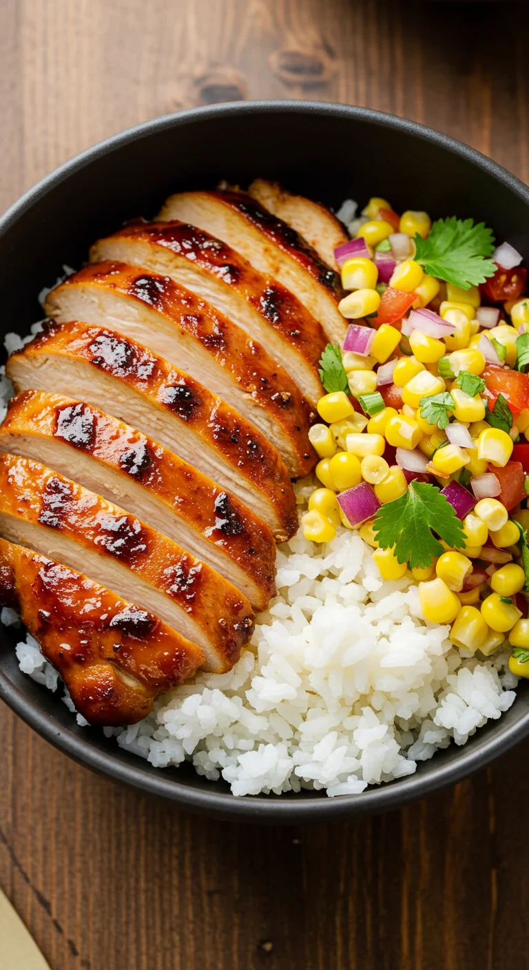 Honey Chipotle Chicken Bowls with Corn Salsa