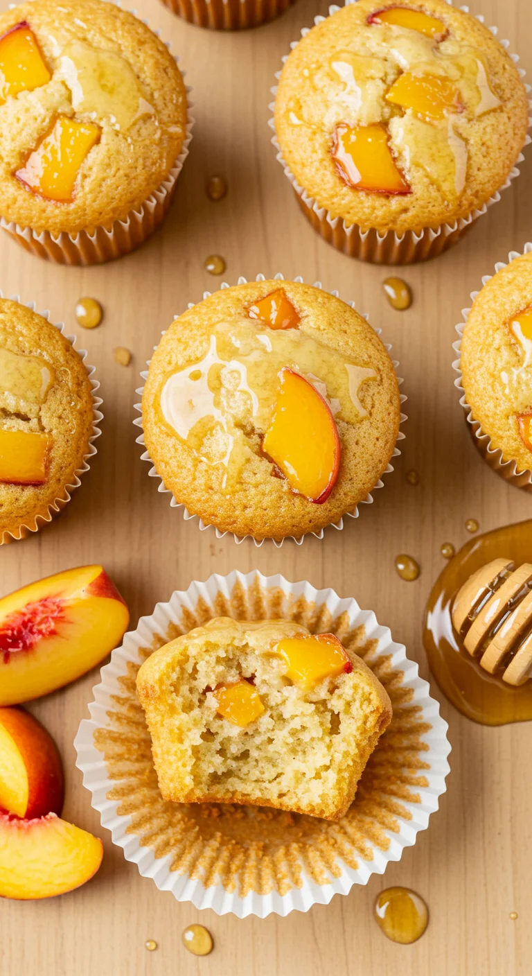 Honey Peach Cream Cheese Cupcakes