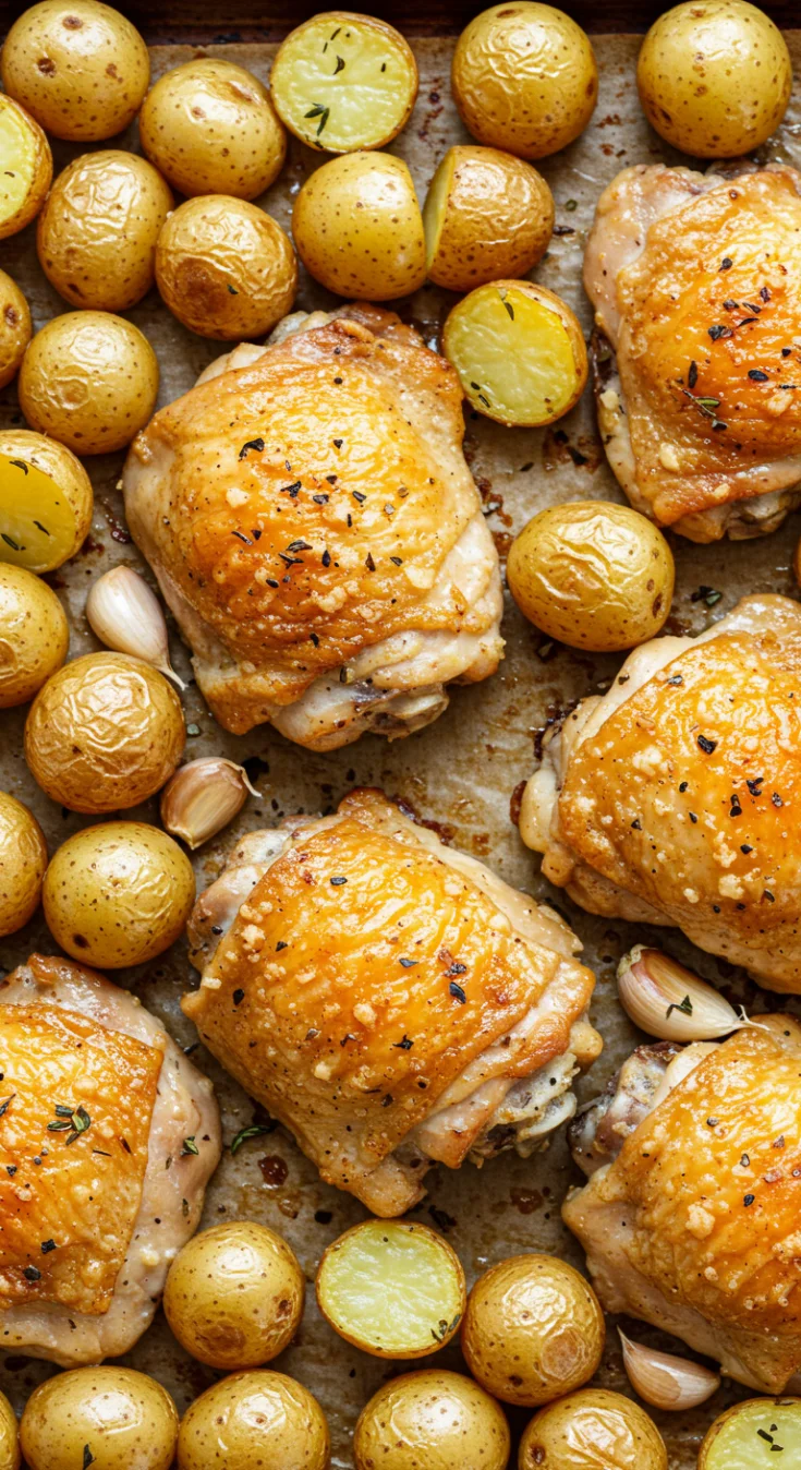 One Pan Garlic Parmesan Chicken and Potatoes