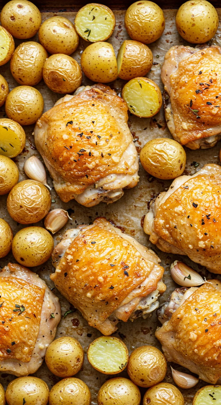 One Pan Garlic Parmesan Chicken and Potatoes