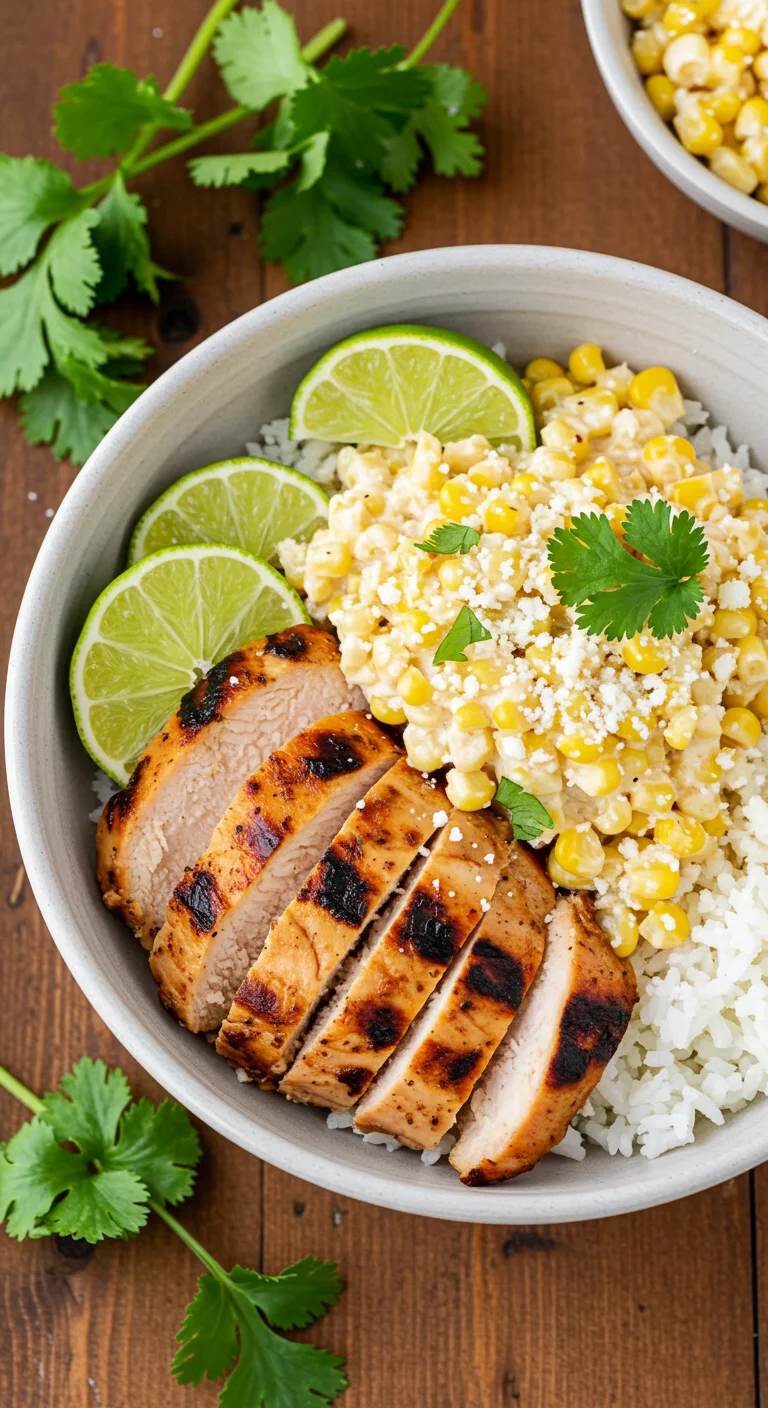 Street Corn Chicken Rice Bowl