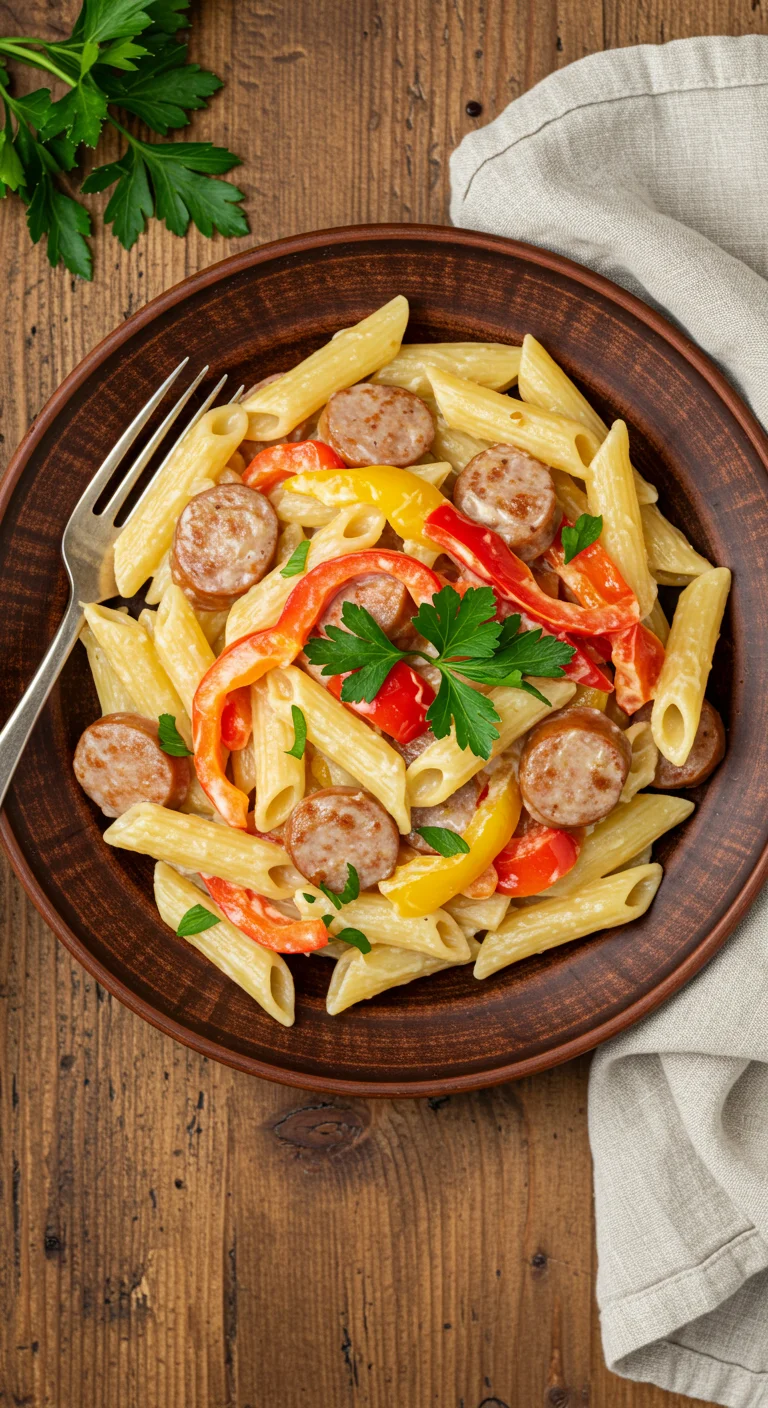 Sweet Pepper Sausage Pasta