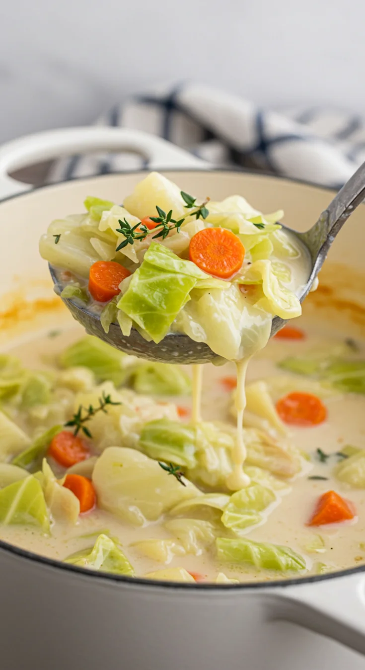 One-Pot Creamy Cabbage Soup