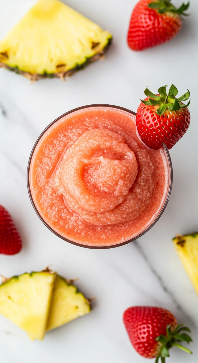 Pineapple Strawberry Slushie