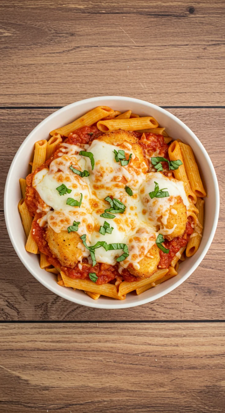 Easy One Pot Chicken Parmesan Pasta