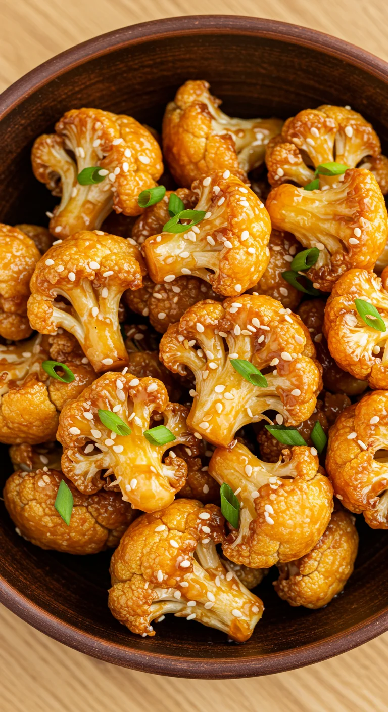 Sweet and Spicy Baked Cauliflower