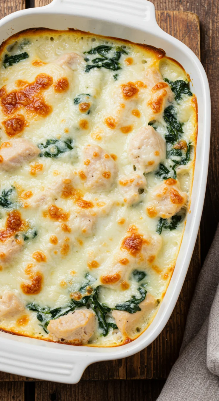 Creamy Chicken and Spinach Casserole