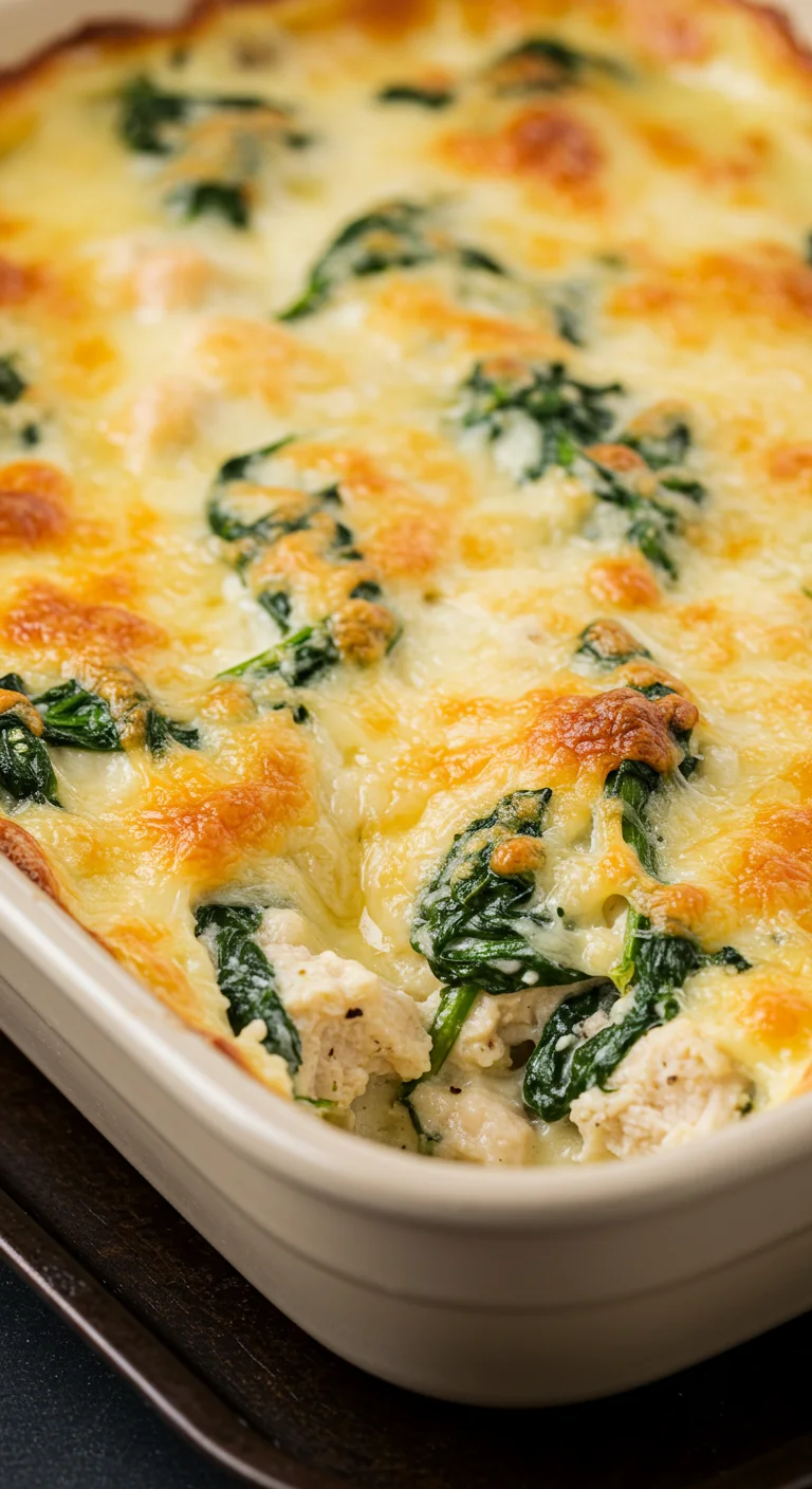 Creamy Chicken and Spinach Casserole