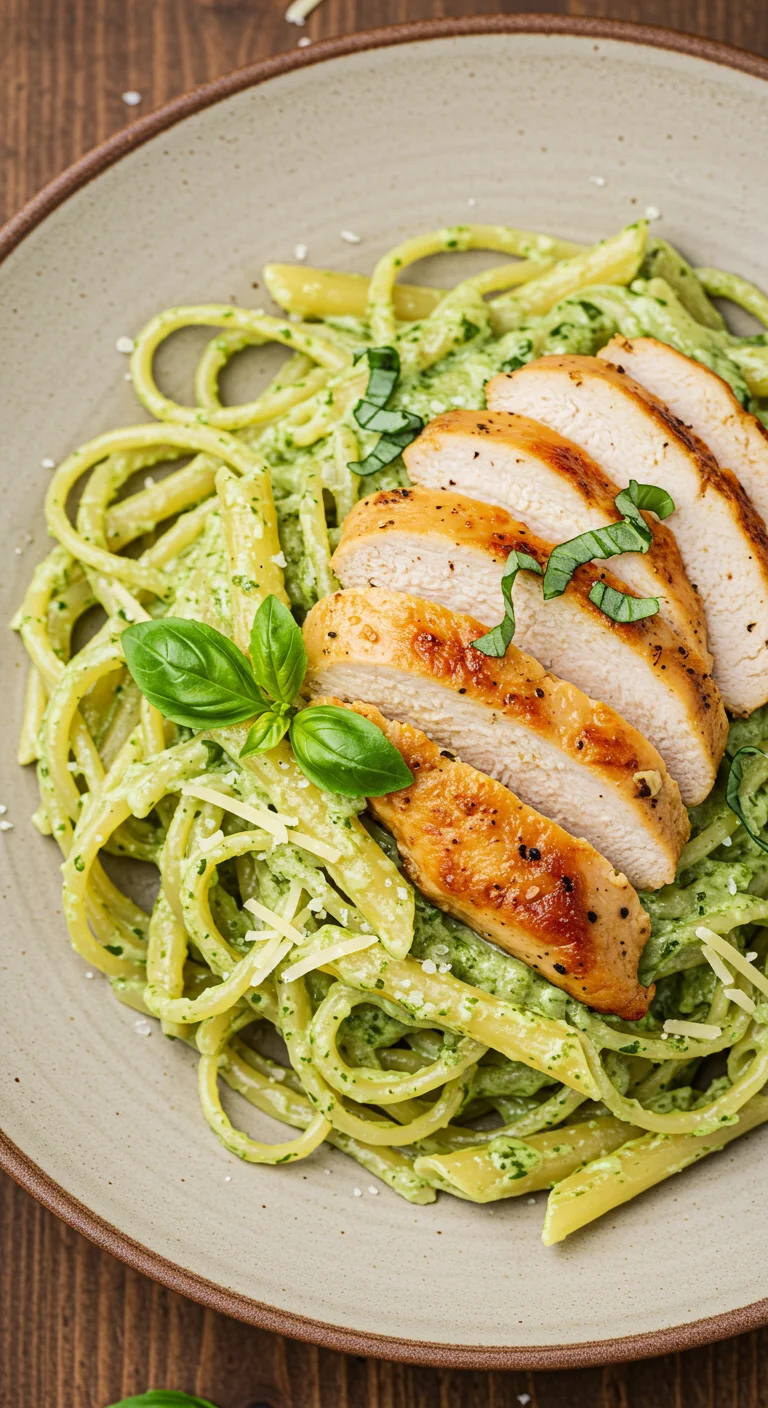 Creamy Chicken Pesto Pasta